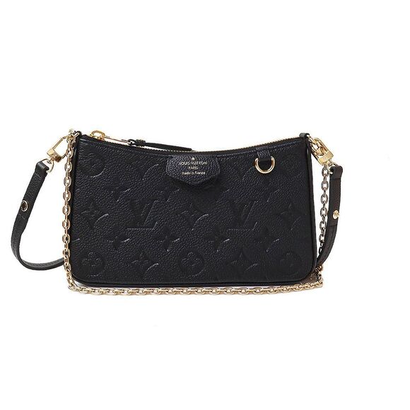 Louis Vuitton Easy Pouch Chain Shoulder Bag Monogram Implant Noir - Picture 1 of 9